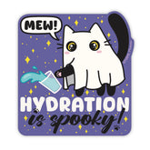 “Hydration is Spooky” Ghost Cat Sticker